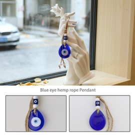 ECSiNG Evil Eye Wall Ornament Amulet Decoration Evil Eye Wall Hanging Decoration Handmade Glass Bead Wall Decor Accessories for Home Garden Room