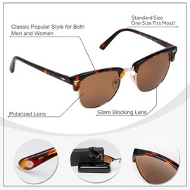 Lounge Williams Earl Polarized Designer Inspired Vintage Sunglasses (Tortoise)