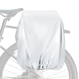 PATIKIL 80L Bicycle Rear Rack Rain Cover, Bike Trunk Rain Cover Waterproof Cycling Rain Cover for Mountain Cycling Hybrid Bike, M, Silver