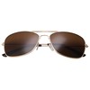 grinderPUNCH Square Aviator Sunglasses Regular Size - Gold Frame with
