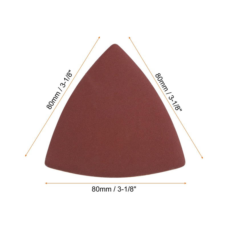 sourcing map 60pcs Triangular Hook & Loop Sandpapers 600/800/1000 Grits