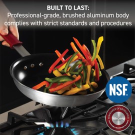 T-Fal Professional VX3 Brushed Nonstick Fry Pan with Stainless Steel Handle 10 Inch, Oven Broiler Safe 400F, Cookware, Pots and Pans, Frying Pan, Restaurant Grade, Certified by the NSF and CBA, Black