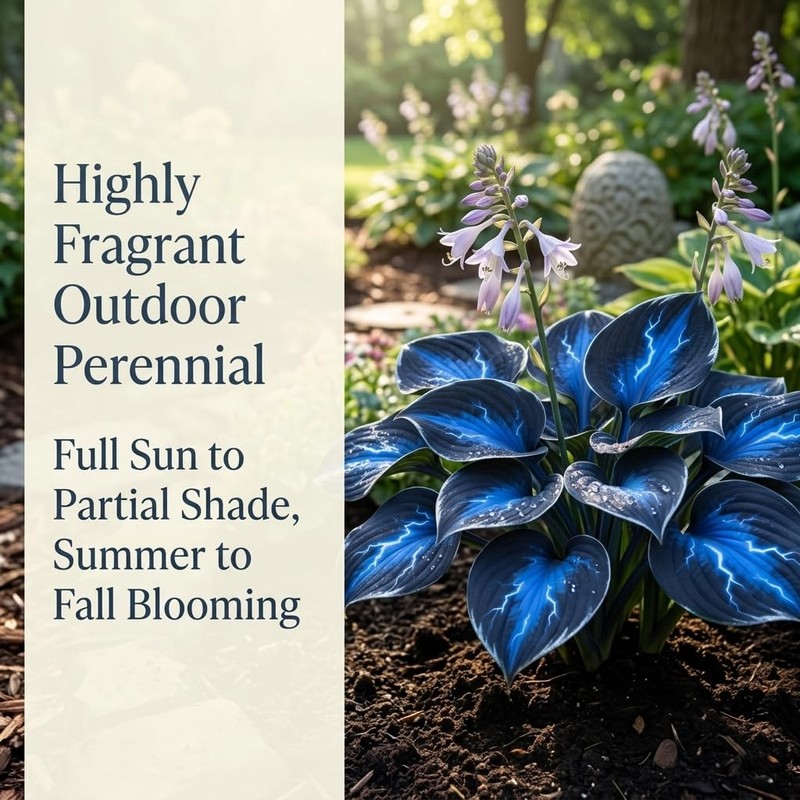 Hosta Flower Bulbs for Garden Edges, Broad Leaf Appeal, 2