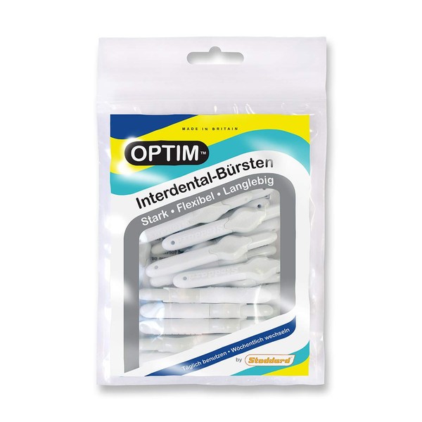 OPTIM Interdental Brushes Pack of 16 White 0.35 mm Size