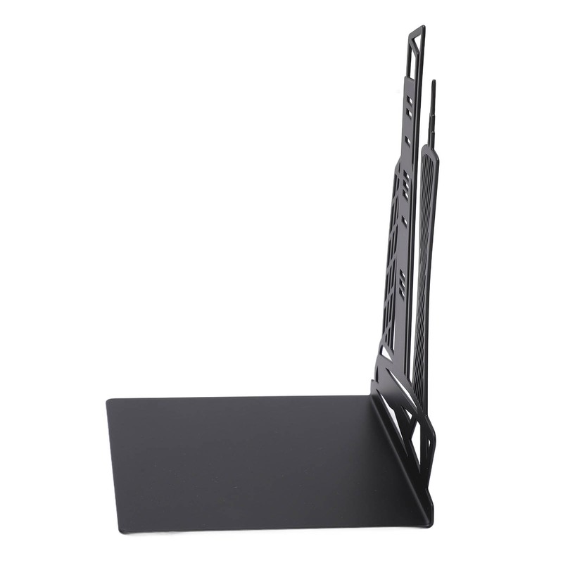 4pcs Bookends Black Architectural Style Decorative Non Slip Metal Desktop