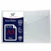 A3 Snap Button Clear Plastic Wallets School Document Folder Document