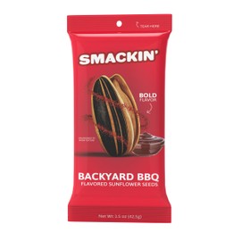 SMACKIN' Sunflower Seeds | Roasted Jumbo Sunflower Seeds | 6 Flavor Sampler Pack | 1.5 Ounce Flavored Sunflower Seeds | Small-Batch, American Made Sunflower Seeds | Keto Snacks (6 Bags, Backyard BBQ)