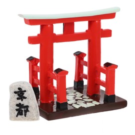 ULTECHNOVO 1 Set Miniature Gate Model Japanese Garden Decoration with Stone Steles for Micro Landscapes Table Decor and Fish Tank Ornament for Outdoor and Indoor Use