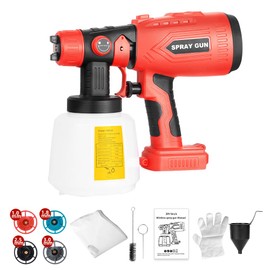 Cordless Paint Sprayer for Craftsman 20V Battery, 200W HVLP Spray Paint Gun Tool with Brushless Motor and Copper Nozzle, Easy to Clean, for Furniture, Fence, Walls, Ceiling, Door etc. (No Battery)