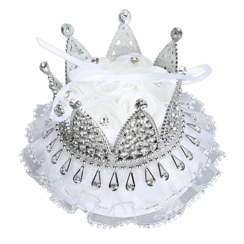 Crown Ring Box Luxurious Romantic Engagement Ring Box Portable Compact