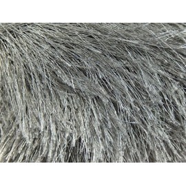 Ice 38Yds Grey Extra Long Eyelash Yarn 14163 Yarn Ice Luxurious Solid Faux Fur 50gr