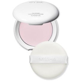 MISSHA Airy Pot Pressed Pink Powder Pact 5g/0.176 oz I Make Up Finishing Setting Powder For a Natural Radiant Finish