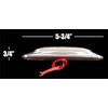 Optronics Micro-Flex Star Sealed Clear Red LED Trailer Marker Light