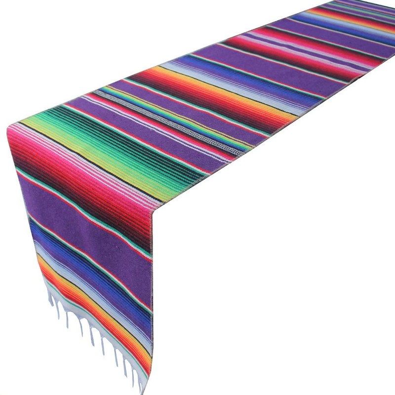 6 Packs Mexican Serape Table Runners for Mexican Theme Party,