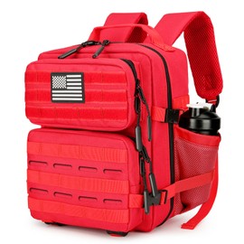 HongXingHai 9L Tactical Assault Backpack Gym Backpack Hiking Travel Backpack Camping Backpack, Red, Small, Tactical Backpacks