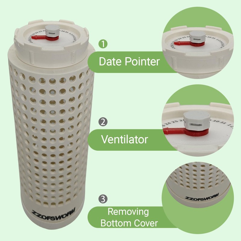 Inground Worm Farm Compost Bin Outdoor with Time Pointer for