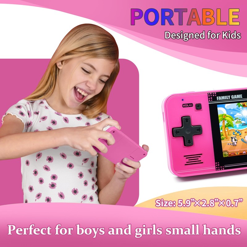 Handheld Game for Kids -Preloaded 220 Retro Video Games, Portable