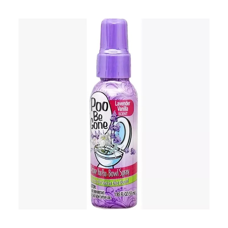 Poo Be Gone Bowl Spray Lavender Vanilla Scent 1.85 Oz