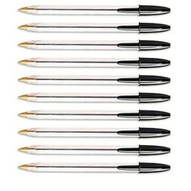 100x Bic Cristal Medium 1.0mm Ball Point Pens BLACK Ballpoint Biro