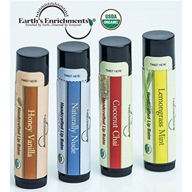 Lip Balm (USDA Organic) - Naturally Nude | Unscented Moisturizing Coconut Oil and Shea Butter