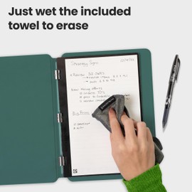 Rocketbook Pro 2.0 Reusable Professional Smart Notebook, Executive Size 7x9, Green - Lined & Dot Grid Pages, App-Connected, Erasable, Premium Cover, Ideal for Work Notes and Business Meetings