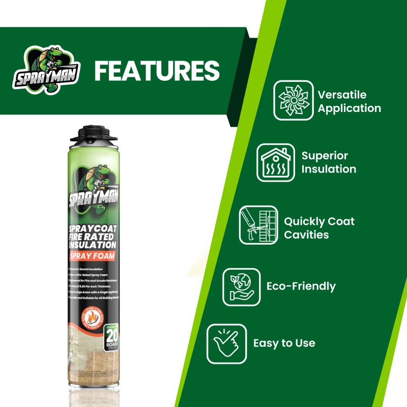 Sprayman Spraycoat Fire Rated Closed Cell Insulation Foam 27.1oz 6