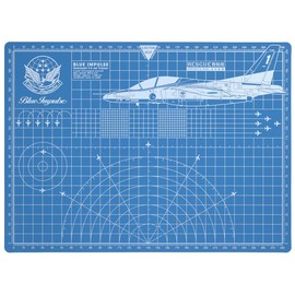 Ikeda Kogyo Blue Impulse Cutting Mat [A4 Size Approx. 11.8 x 8.7 inches (30 x 22 cm), Thickness 0.1 inch (3 mm), PVC Work Mat, Model Crafts, DIY Grid]