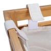 Household Essentials Slatted Natural Bamboo Hamper with Cushioned Lid and