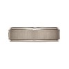 Chisel Titanium Brushed/Polished 0.05Ct. Diamond Rounded Edge Band (Width=7)