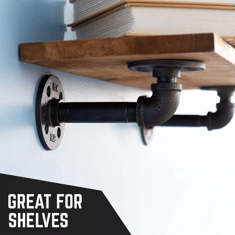 Pipe-Decor.com 1/2 in. X 18 in. Black Pipe 6 Pack