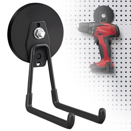 2 Pack Large Strong Magnetic Hooks For Hanging Heavy Duty, 3.5in Neodymium Magnet Storage Utility Hooks Industrial Magnet Hook Steel Long Magnetic Holder Hanger Organizer For Garage Garden Power Tools