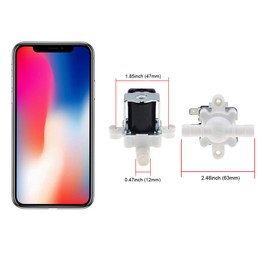 Beduan DC 24V 1/2" Barb Water Electric Solenoid Valve Water Inlet Flow Switch Valve Normally Closed for Water Dispense With Clamp