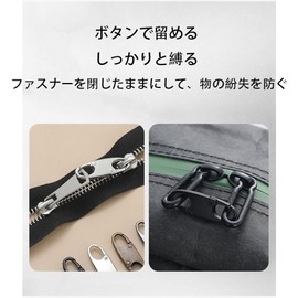 Anti-Theft Zipper Clip Removable International Travel Airport Inspection Backpack Zipper Lock Zipper Head Safety Tool (2 Black + 2 Silver)