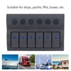 Electrical Switch Panel 6 Gang Pre Wired Blue LED Switch