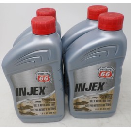 Phillips 66 Injex TC-W3 2-cycle Oil Quart for Outdoor Power 1074704 (4-Pack)