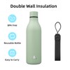 Insulated Water Bottle with Strap,25 oz Double Wall Stainless Steel