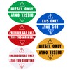 QuickMarine 8 Pairs of Unleaded Gas Only Stickers for Car