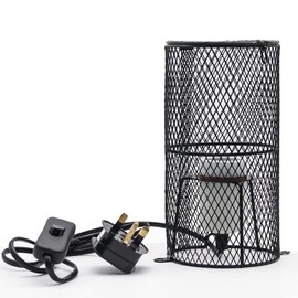 zalati Heating Lamp Socket with Lampshade Lighting Guard Anti Hot Bracket Cage Holder for Reptiles Pets Protection - 200W