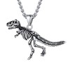 U7 T-Rex Dinosaur Mens Pendant Necklace Stainless Steel Novelty Necklaces