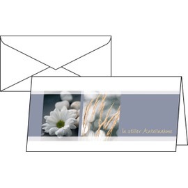Sigel DS208 Trauer-Karten (inkl. weiße Umschläge), Anteilnahme, DL (2/3 A4), 10 NV