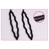 6 Black Plastic Double Hook Hair Clips Curlers Hair Bun