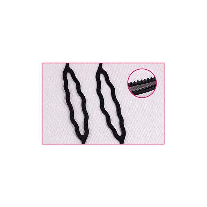 6 Black Plastic Double Hook Hair Clips Curlers Hair Bun