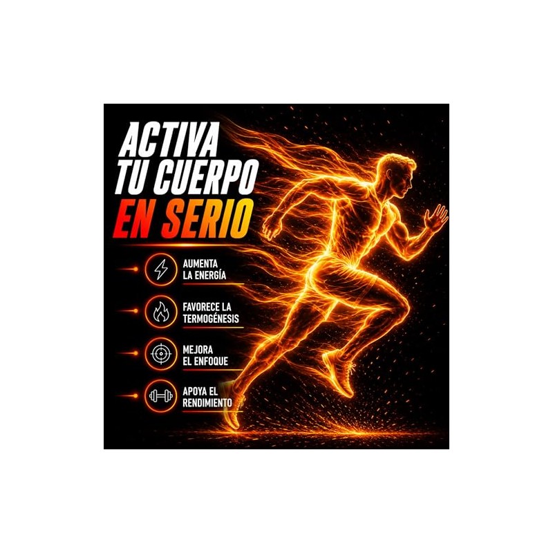 ForzaTech BURN Termognico Pre Entrenamiento Suplemento Alimenticio 60 cpsulas con