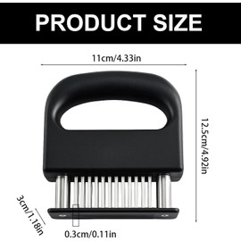 1Pcs Meat Tenderiser, Professional Meat Tenderizer Tool for Home Cooks with Stainless Steel Needles, Efficient Meat Hammer Mallet for Pulled Pork and Meat Preparation