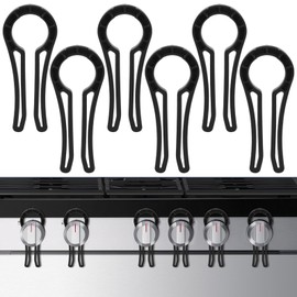 6 Pack Gas Stove Knob Locks, Stove Knob Locks for Child Safety, Gas Stove Knob Lock for Baby Safety, Prevent Children or Pets from Accidentally Turning on Gas Stove. Black