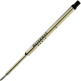 WATERMAN S2271112 Ballpoint Pen Refill (Maxima) Black F (Ball Diameter 0.03 inches (0.8 mm)