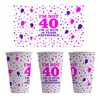 Bang Tidy Clothing 40th Birthday Paper Cups Pack of 24-12