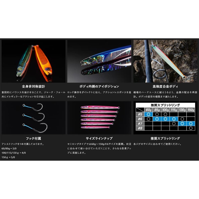 JACKALL Cyan Jig, DEFAULT, 2.1 oz (60 g), Hirus Spark