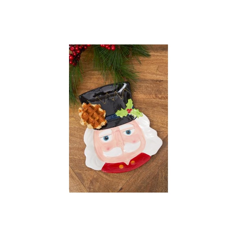 C&F Home Nutcracker Cookie Plate Red