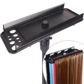 Hair Extension Holder Hair Extension Stand Tray Hair Hanger for Wig Stand Tripod Braiding Hair Rack Stand Hair Extension Tool Extension Display Holder Hair Separator stand (Tripod not included)